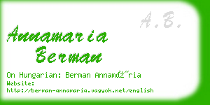 annamaria berman business card